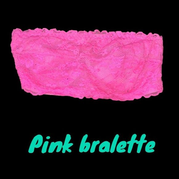 VS PINK bra or strapless bra straps can be removed! Lace material wired no pads - Picture 1 of 2